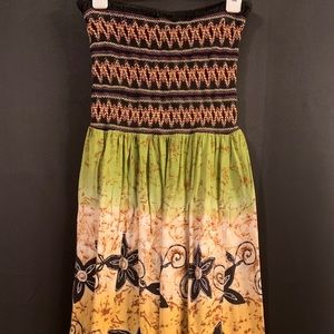Jungle print long skirt